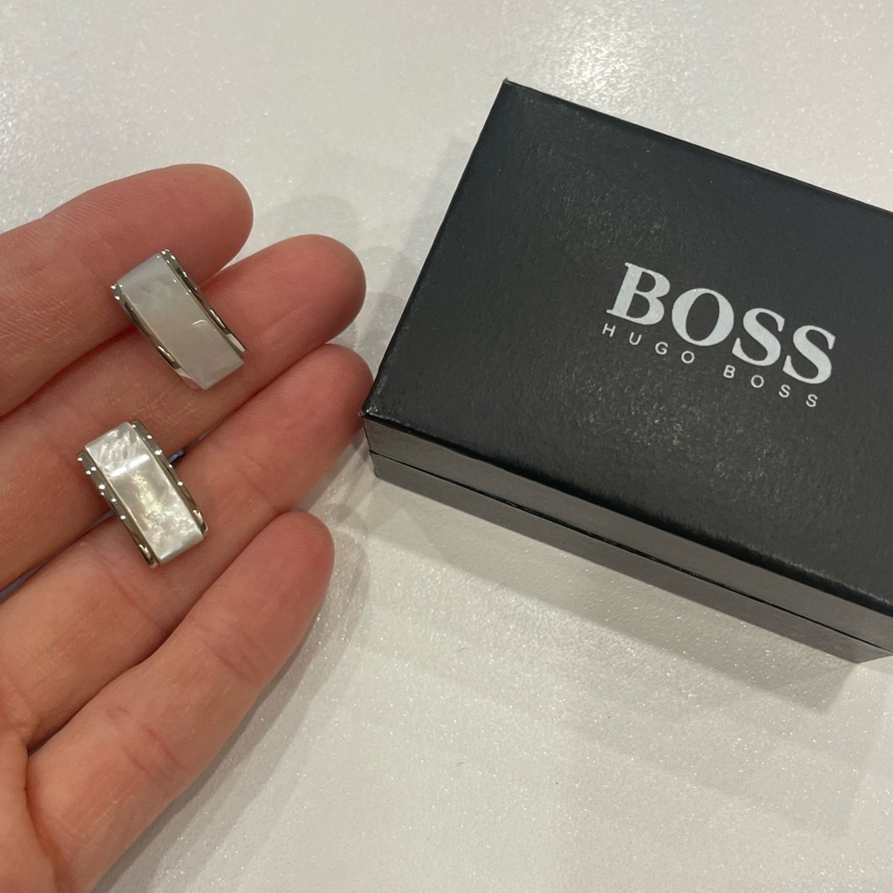Mother of Pearl Hugo Boss Cufflinks.